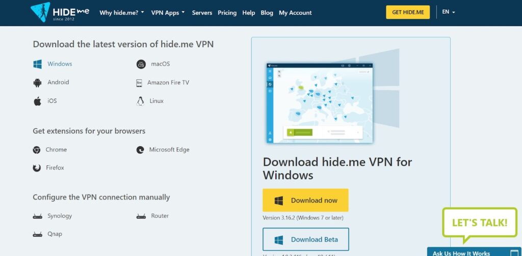 Cập nhật link tải Hide.me VPN cho thiết bị