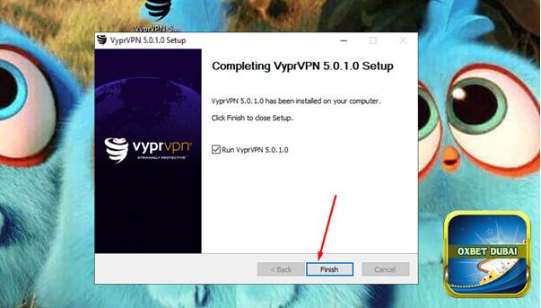 Quá trình cài đặt VyprVPN đã thành công
